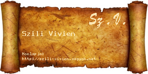 Szili Vivien névjegykártya
